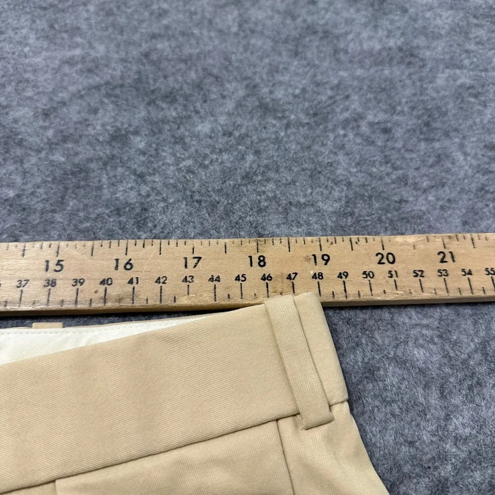 Vintage Polo Ralph Lauren Dress Pants Mens 38x30 Tan Silk Pleated Cuff Trousers